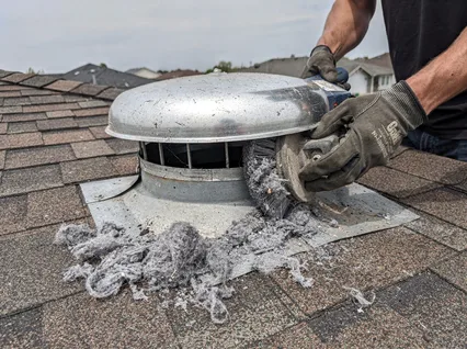 Cleaning Dryer Vent On Roof in Windsor Locks